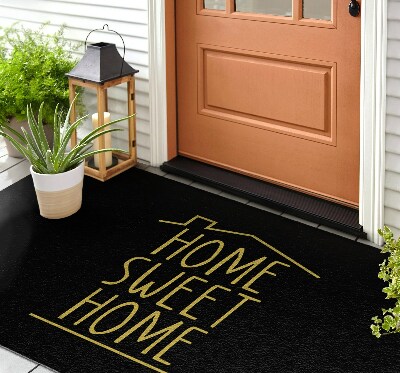 Ajtószőnyegek az ajtó előtt Home Home Sweet Home felirat