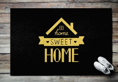 Kültéri ajtószőnyegek az ajtó előtt Jelzés Home Sweet Home