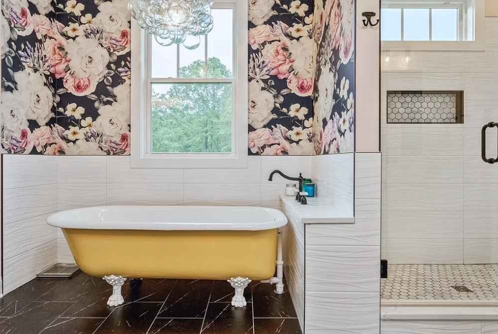 fürdőszobai tapéta